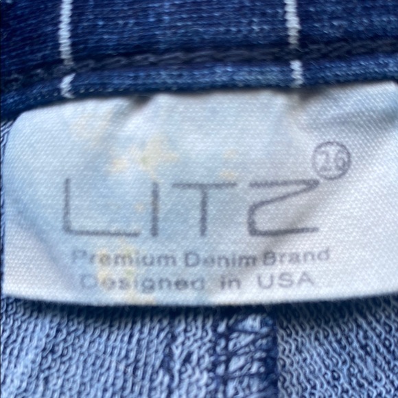 Litz Premium Denim Ladies Bell Bottom Jeans Vertical Pinstripes 26 # LP-40421C - Picture 2 of 13